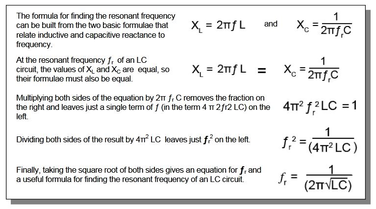 Resonance formula